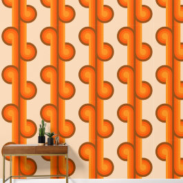 レトロ無地の幾何形状パターン1 壁紙