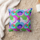 レトロ無地の幾何形状パターン5 クッション (ブランケット)