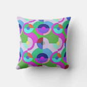 レトロ無地の幾何形状パターン5 クッション (裏面)