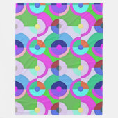 レトロ無地の幾何形状パターン5 フリースブランケット (正面)