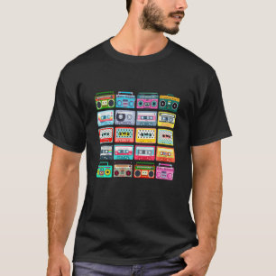 レトロ無線カセットテープヴィンテージ70S 80S 90S Mixt Tシャツ