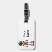 レトロ無線ロボット ラゲッジタグ (正面縦)