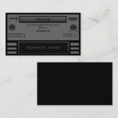 レトロ無線名刺グレー 名刺 (正面/裏面)