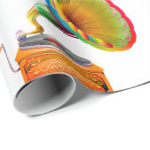 レトロ無線電話時計ヴィンテージ旧校 ラッピングペーパー (ロールコーナー)