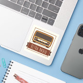 レトロ無線 シール (ノートパソコンとiPhone)