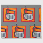 レトロ無線 ラッピングペーパー (フラット)