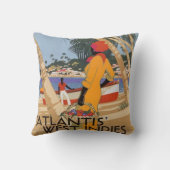 レトロ熱帯座布団 クッション (裏面)