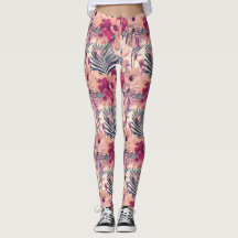 レトロ熱帯性ハイビスカスウォレンパターン