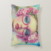 レトロ熱帯美しい アクセントクッション (正面(垂直))