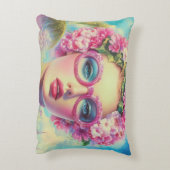 レトロ熱帯美しい アクセントクッション (裏面(縦))