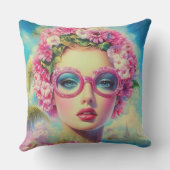 レトロ熱帯美しい クッション (裏面)