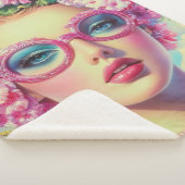 レトロ熱帯美しい シェルパブランケット (3/4)