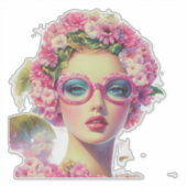 レトロ熱帯美しい シール (正面)