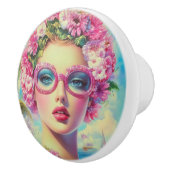 レトロ熱帯美しい セラミックノブ (右)