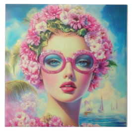 レトロ熱帯美しい タイル