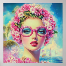 レトロ熱帯美しい ポスター