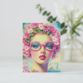 レトロ熱帯美しい ポストカード (スタンド正面)