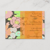 レトロ熱帯花カラフル名刺 名刺 (裏面)