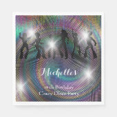 レトロ熱狂するディスコサイケデリック誕生日 スタンダードランチョンナプキン (正面)