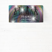 レトロ熱狂するディスコサイケデリック誕生日 横断幕 (インサイチュ)