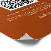 レトロ燃スタイリッシュ焼オレンジハネムーン基金QRコード ポスター (角)