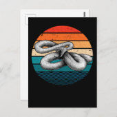 レトロ爬虫類ビンテージ蛇 ポストカード (正面/裏面)