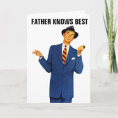 レトロ父のパパ用の昼挨拶カード カード (正面)