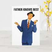 レトロ父のパパ用の昼挨拶カード カード (黄色い花)