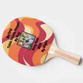 レトロ父の日サイケデリック柄と写真 卓球ラケット (横)