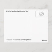 レトロ父の日パパ喫煙パイプ ポストカード (裏面)