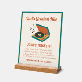 レトロ父の日「パパのヒット素晴らし」のカスタム アクリルサイン (傾斜)