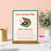 レトロ父の日「パパのヒット素晴らし」のカスタム アクリルサイン (ウェディング)