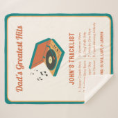 レトロ父の日「パパのヒット素晴らし」のカスタム シェルパブランケット (正面(横))