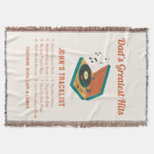 レトロ父の日「パパのヒット素晴らし」のカスタム スローブランケット (正面)