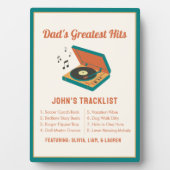 レトロ父の日「パパのヒット素晴らし」のカスタム フォトプラーク (正面)