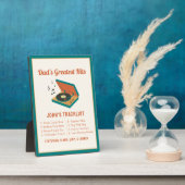 レトロ父の日「パパのヒット素晴らし」のカスタム フォトプラーク (側面)