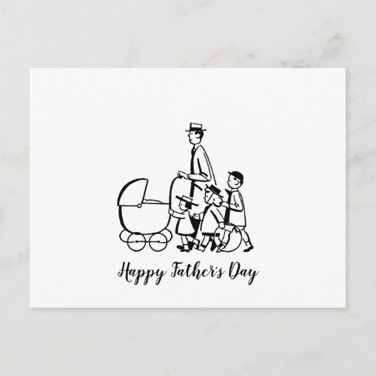レトロ父の日 ポストカード (正面)