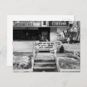 レトロ父ベビー告知ヴィンテージ写真 案内ポストカード (正面/裏面)