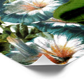 レトロ牡丹花春花柄 ポスター (コーナー)