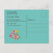 レトロ牧草地の花 案内ポストカード (裏面)