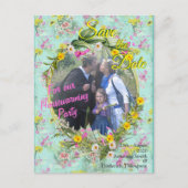 レトロ牧草地の花 案内ポストカード (正面)