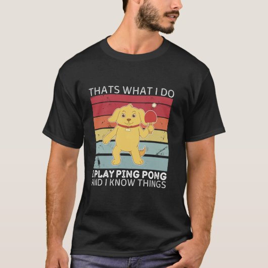 レトロ犬Thats私はポンと私遊Kにpingする Tシャツ (正面)