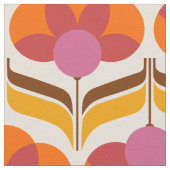 レトロ状花 ファブリック (クローズアップ)