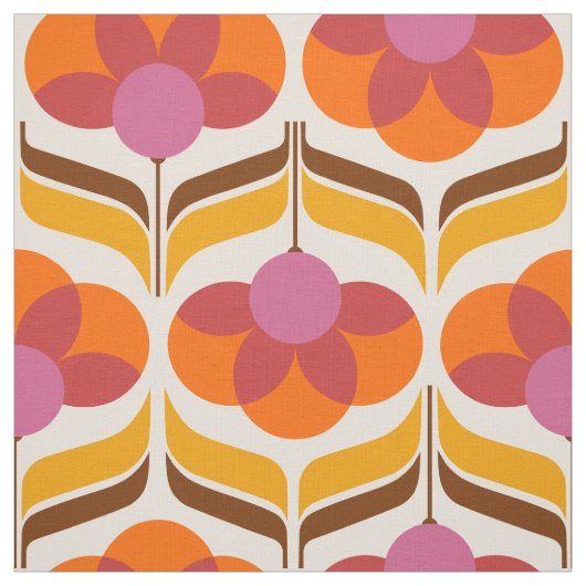 レトロ状花 ファブリック (見本)