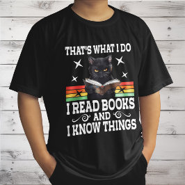 レトロ猫が読み手のハロウィン読の贈り物 Tシャツ