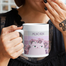 レトロ猫のかわいいフラワーマグ コーヒーマグカップ