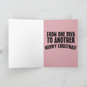 レトロ猫クリスマス最高の友達クリスマスカード シーズンカード (内部)