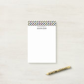 レトロ猫サングラスパタパーソナライズされたーン ポストイット (デスク上)