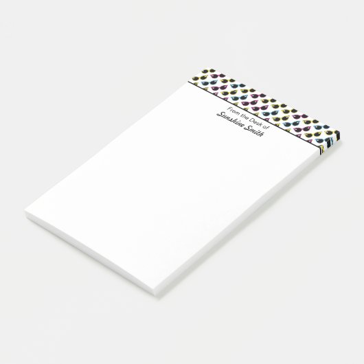 レトロ猫サングラスパタパーソナライズされたーン ポストイット (アングル)