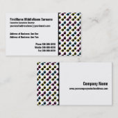 レトロ猫サングラスパターン 名刺 (正面/裏面)